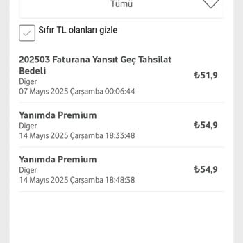 Yanımda Premium Üyelik Ücretleri Haksız Yansıtıldı, Çözüm Bekliyorum