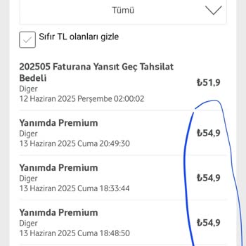 Yanımda Premium Üyelik Ücretleri Haksız Yansıtıldı, Çözüm Bekliyorum