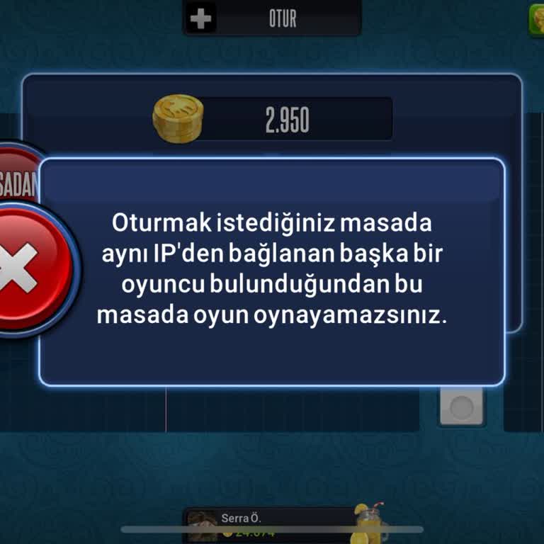 101 Okey Plus’ta Aynı Masaya Oturamama Sorunu