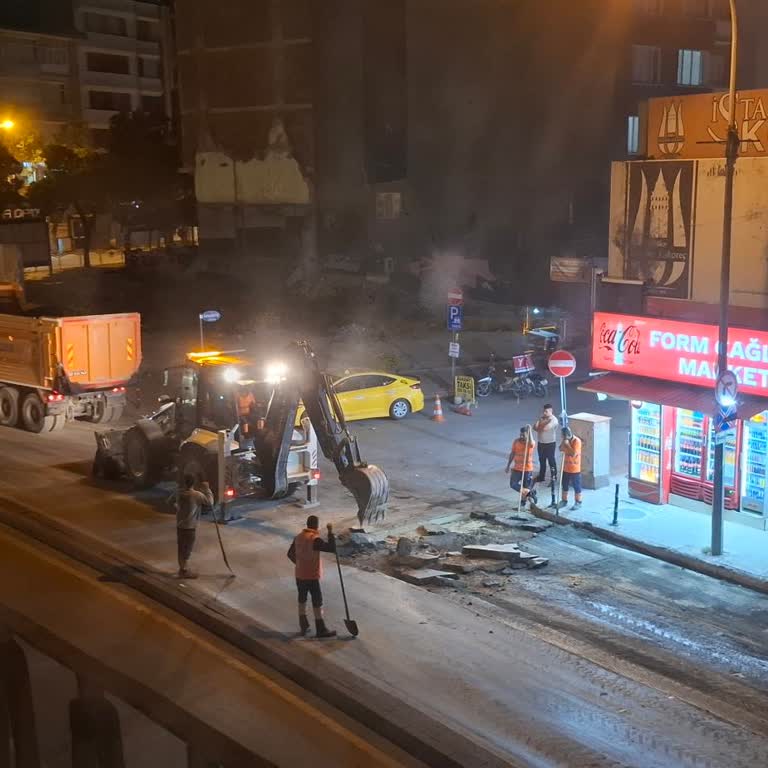 Gece Yapılan Gürültülü Asfalt Çalışması Ve Bilgilendirme Eksikliği Uykuya Engel Oldu