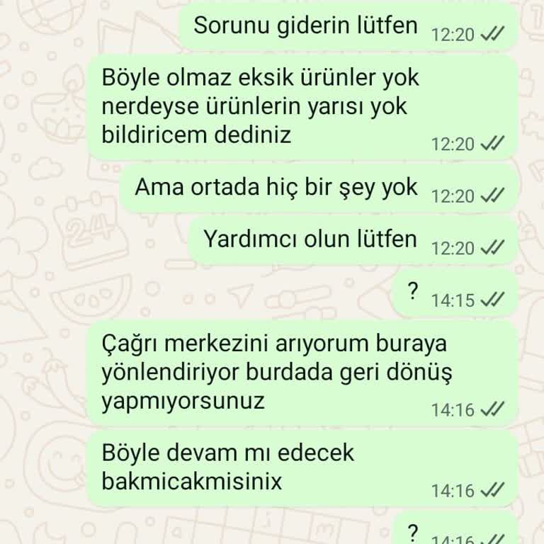 Siparişim Geç Teslim Edildi Ve Ürünlerim Eksik Geldi