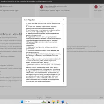 Trendyolda 15 Gün İade Hakkı Verilmedi Mağdur Edildim
