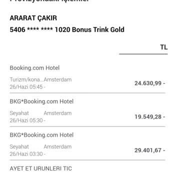 Bilgim Dışında Kredi Kartımdan Rezervasyon Yapılması