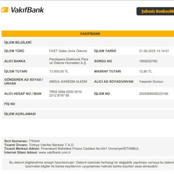 Yanlış Kişiye Yapılan EFT İadesi Talebi