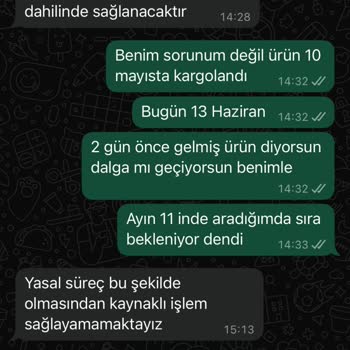 Vivense'den Alınan Dolabın Teslimat Ve İade Sürecinde Yaşanan Mağduriyet