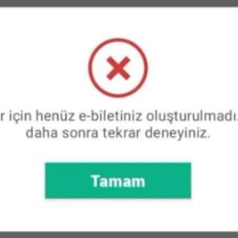 Satın Alınan Biletin E-bileti Görüntülenemiyor, Acil Çözüm Bekleniyor