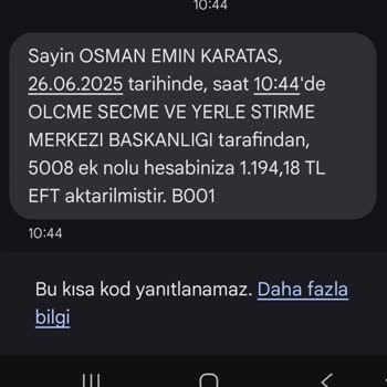 Sınav Görev Ücretimin Eksik Yatırılması