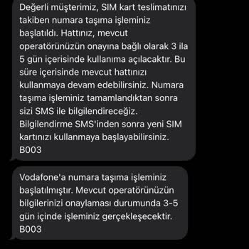 Vodafone'a Numara Taşıma Sonrası Şebeke Sorunu Ve Hizmet Eksikliği