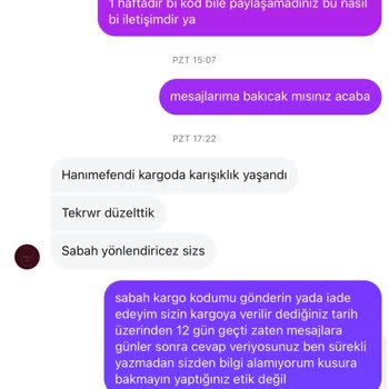 Siparişim 20 Gündür Kargoya Verilmiyor İletişim Yok