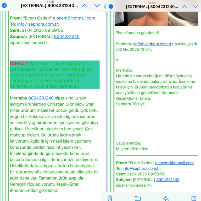 Sephora İadesi 2 Aydır Yapılmadı, Müşteriyle İlgilenilmiyor