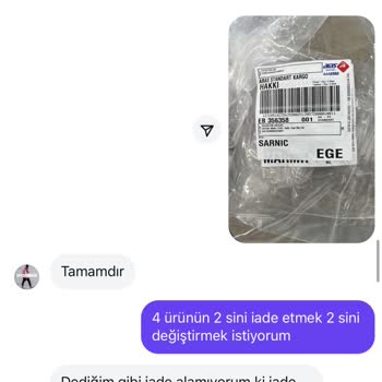 Yanlış Ürün Gönderimi Ve İade Reddiyle Mağduriyet Yaşadım