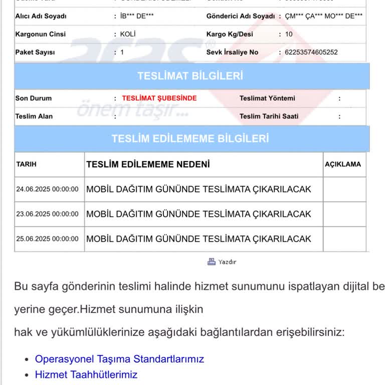 Aras Kargo Gecikmesi Sağlığı Tehlikeye Atıyor