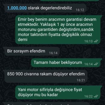 Garanti Kapsamında Motor Değişimi Sonrası Araçta Değer Kaybı Ve Mağduriyet