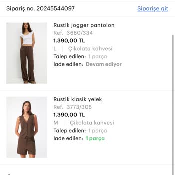 Ich bestellte ein Pull & Bear Set in L, bekam aber S