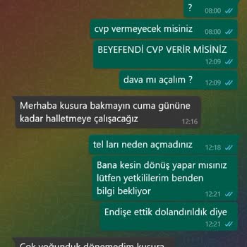 Sipariş Verilen Çalışma Koltukları Teslim Edilmedi, İletişim Kurulamıyor Ve Para İadesi Yapılmıyor