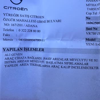 Sıfır Araçta Sürekli Elektrik Arızası Ve Servis İlgisizliği