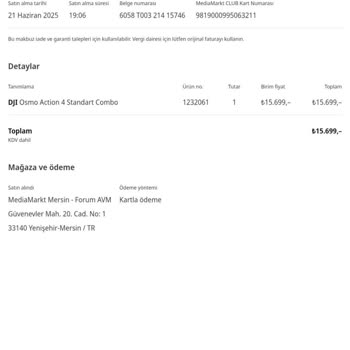 Media Markt İade Talebimi Ve Fiyat Farkı İsteğimi Reddetti