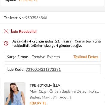 Yanlış Ürün İadesi Ve 3 Bin Lira Zarar!