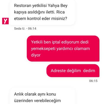 Yemeksepeti Siparişim Teslim Edilmeden İade Yapılmadı