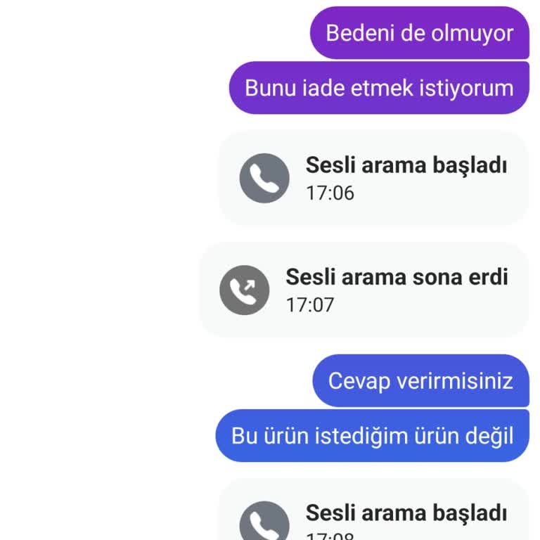 Yanlış Beden Ve Renkte Ürün Gönderildi, İletişim Sağlanamıyor