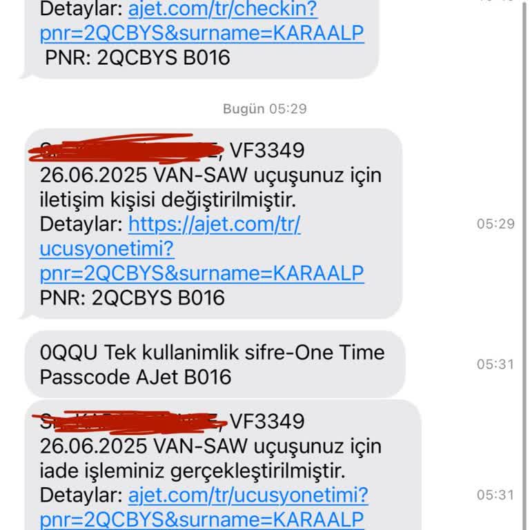 Bilgim Dışında Uçuş İptali Ve Kişisel Bilgi Güvenliği Endişesi