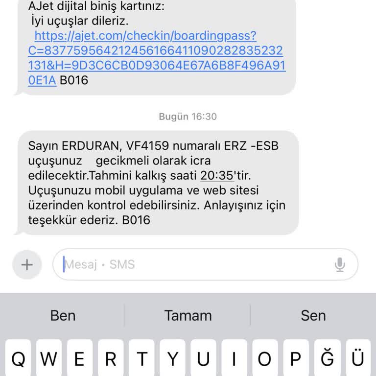 Ajet Uçuşlarında Sürekli Rötar Ve Bilgi Kirliliği Yaşıyorum