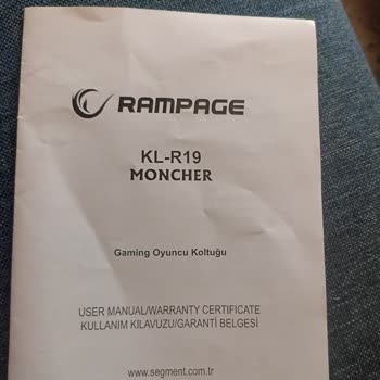 Yeni Alınan KL-R19 Moncher RGB Koltukta Mekanizma Sorunu