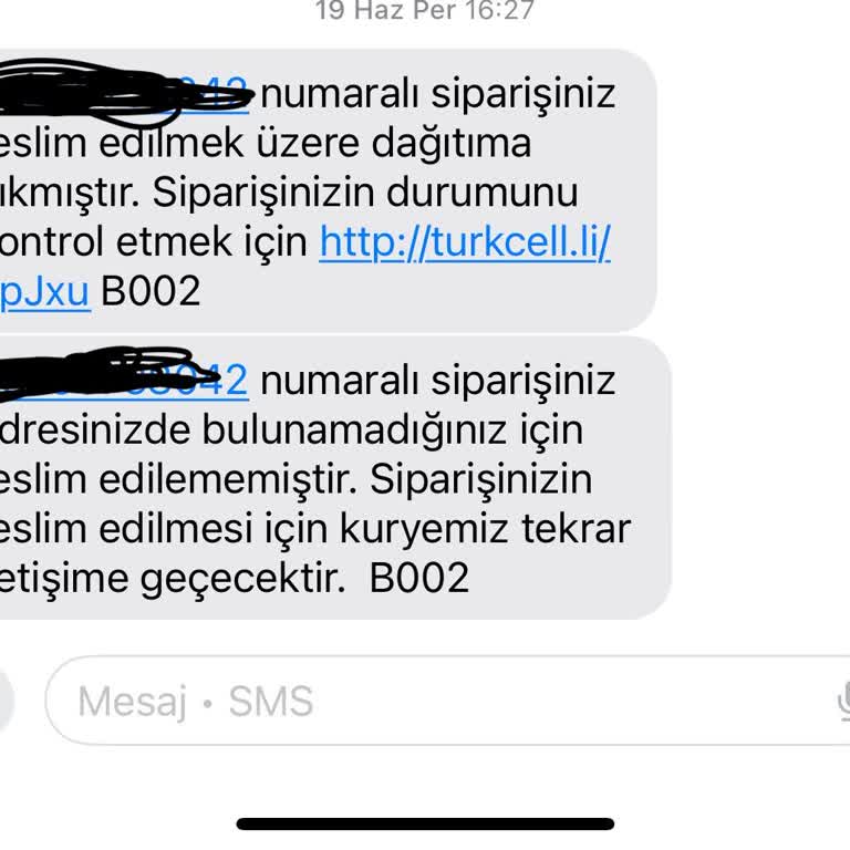 Turkcell Pasaj Kuryenet Teslimatında Yanlış Bilgi ve Yanıltıcı Mesaj Mağduriyeti