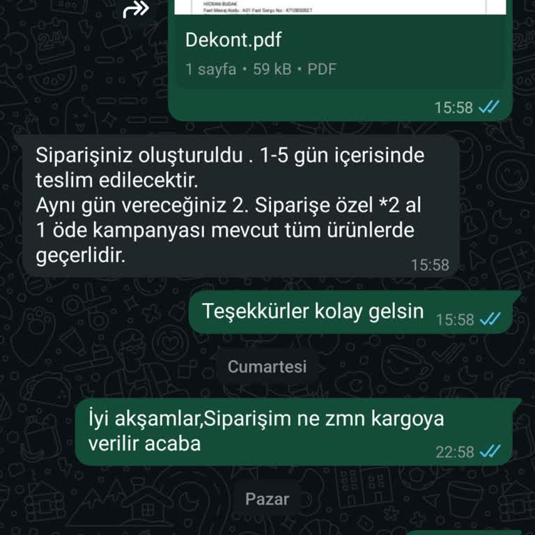 Sipariş Sonrası İlgisizlik Ve Mesajlara Dönüş Yapılmıyor