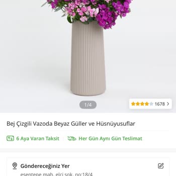 Sipariş Edilen Çiçek İle Teslim Edilen Arasındaki Fark Ve Yetersiz Müşteri Hizmeti