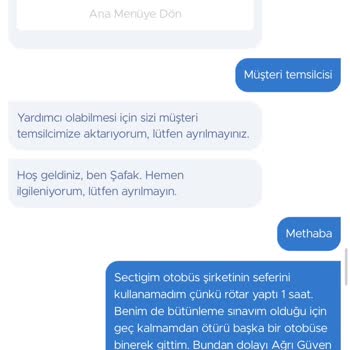 Rötar Yapan Sefer Nedeniyle Mağduriyet Ve Bilet İadesi Sorunu