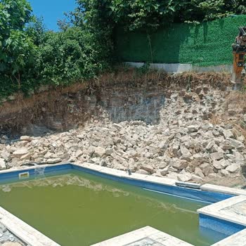 Steel Havuz (steelhavuz.com) Yan Duvar Çöktü