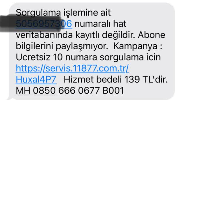 Numara Sorgulamada Yanıltıcı Hizmet Ve Yüksek Ücret Kesintisi