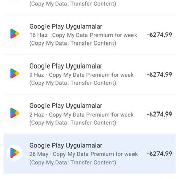 Copy My Data Benden Aralıklarla 8 Kez 274,99 TL Kullanım Ücreti Kesti