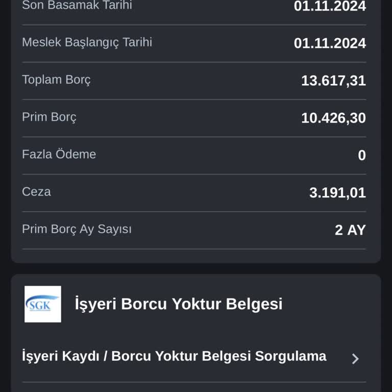 Haksız Yere Görünen SSG Prim Borcumun İncelenmesini Ve Sıfırlanmasını Talep Ediyorum