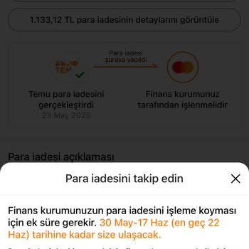 İade Edilen Ürünün Ücreti Hala Hesabıma Yatırılmadı