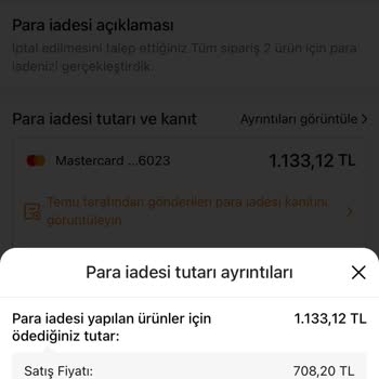 İade Edilen Ürünün Ücreti Hala Hesabıma Yatırılmadı