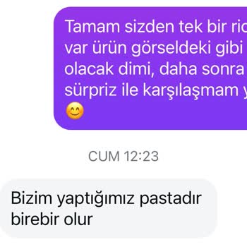 Görseldeki Pasta İle Gelen Pasta Arasında Büyük Fark Hayal Kırıklığı Yaşadım