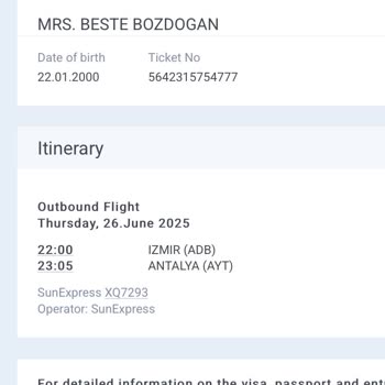 SunExpress'te Online Check-in Ve Havalimanı Destek Sorunu