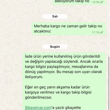 Sipariş Verdiğim Çanta Kullanılmış Çıktı Ve Satıcıdan Dönüş Alamıyorum