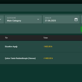 Vadibahis Kazanç Çekiminde Bakiyem Sıfırlandı, İşlem Geçmişim Silindi