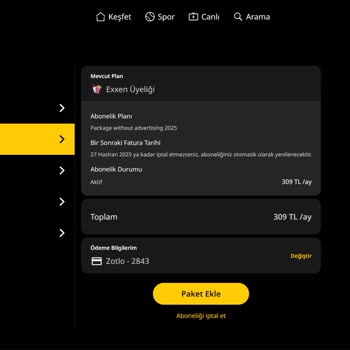 Exxen'de Abonelik İptali Yapılamıyor, Sürekli Yeni Üyelik Sayfasına Yönlendiriliyorum