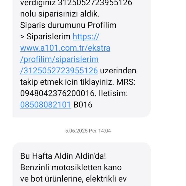 A101 Ekstra Siparişim 1 Ay Geçmesine Rağmen Kargoya Verilmedi