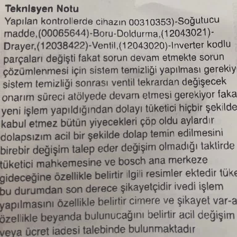 Yeni Aldığım Buzdolabında Bitmeyen Arıza Ve Çözüm Bulamayan Servis