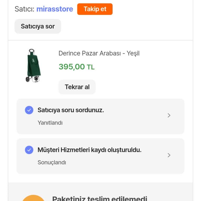 Kargo Otomatına Sığmayan Ürün Nedeniyle Siparişim İptal Edildi