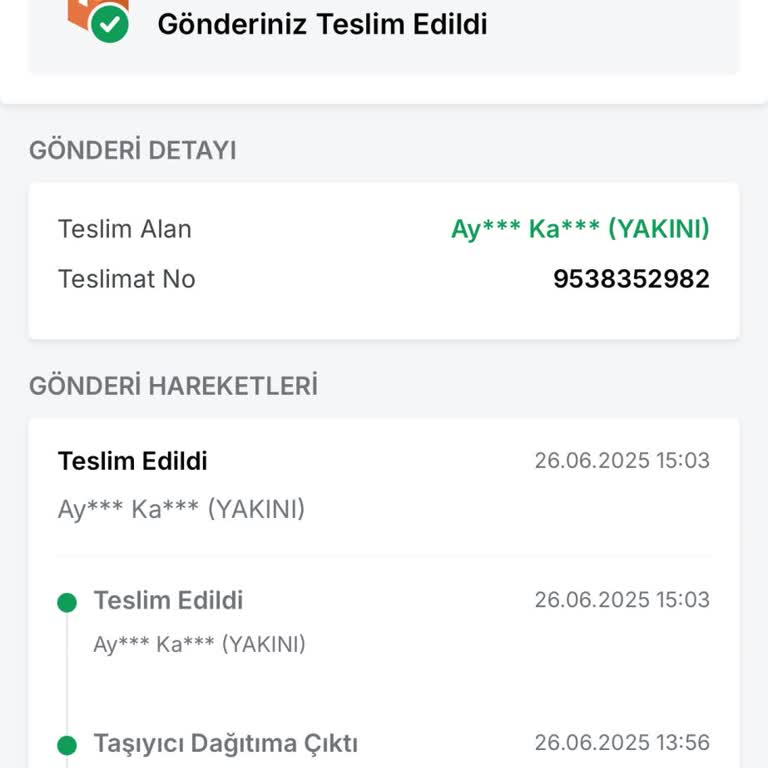 Aras Kargo Eyüp Şubesi Teslimat Ve İletişim Sorunu Tekrarlandı