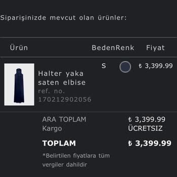 Yanlış Ürün Gönderildi Elbisem Hala Teslim Edilmedi