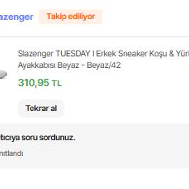 Slazenger Kampanya İle Aldığım Spor Ayakkabı Siparişim Hatalı Fiyat Gerekçesiyle İptal Edildi