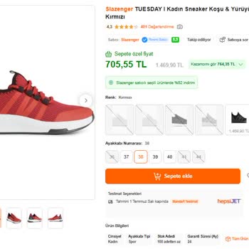 Slazenger Kampanya İle Aldığım Spor Ayakkabı Siparişim Hatalı Fiyat Gerekçesiyle İptal Edildi