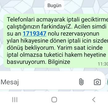 Rezervasyon İptalinde Yaşanan İletişim Ve İade Sorunları